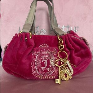 Y2K Juicy Couture Pink Velvet Purse with Wallet